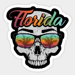 Florida Skull w/ Shades Sticker